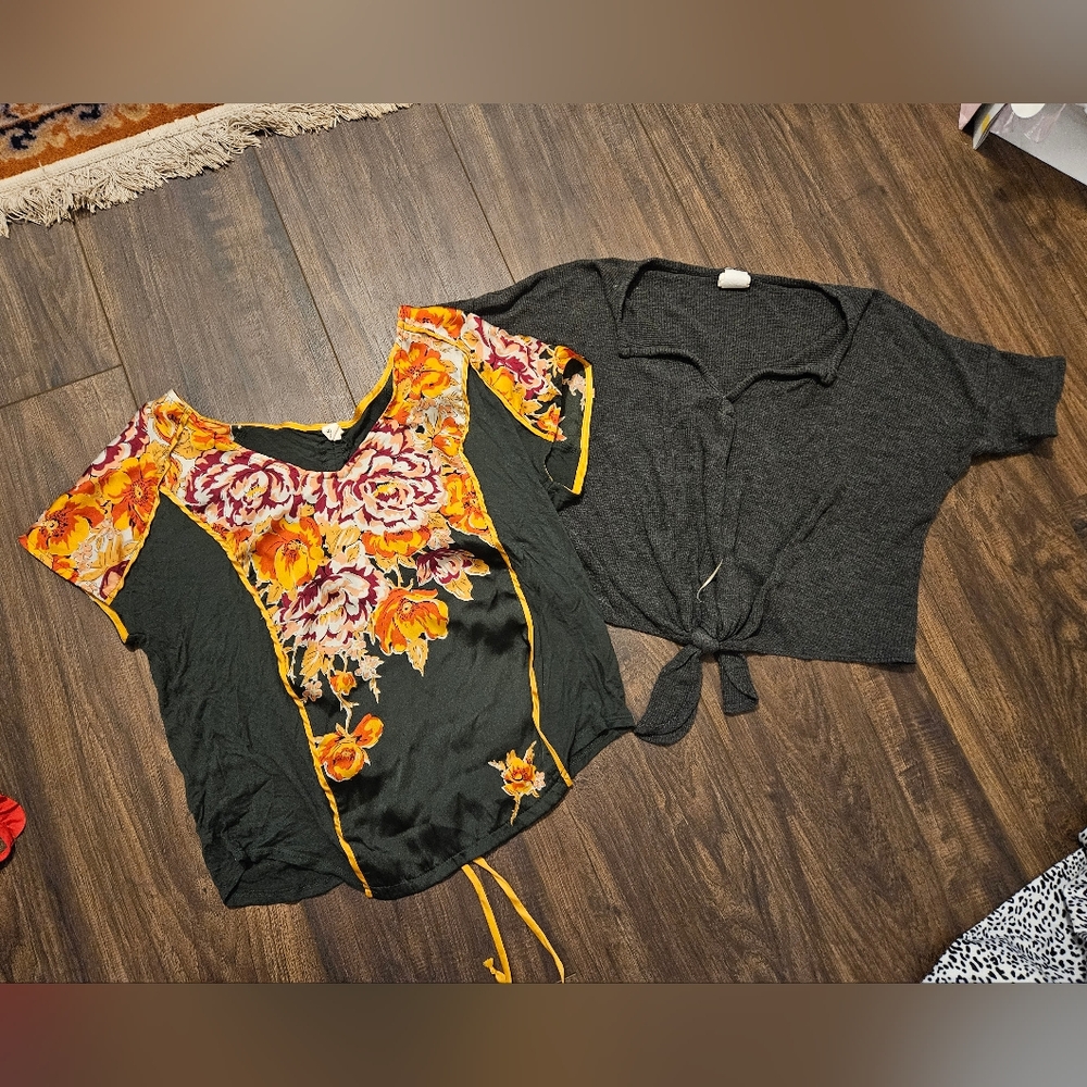 Floral Women Crop Top Bundle Set